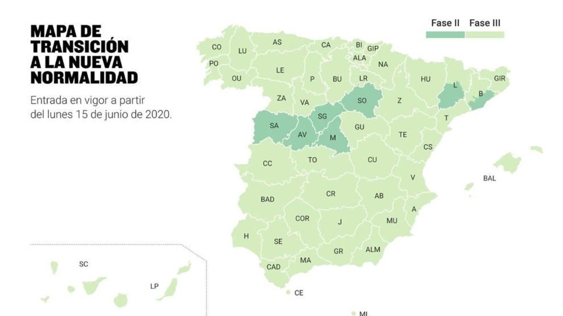 Mapa de la entrada en la fase 3.