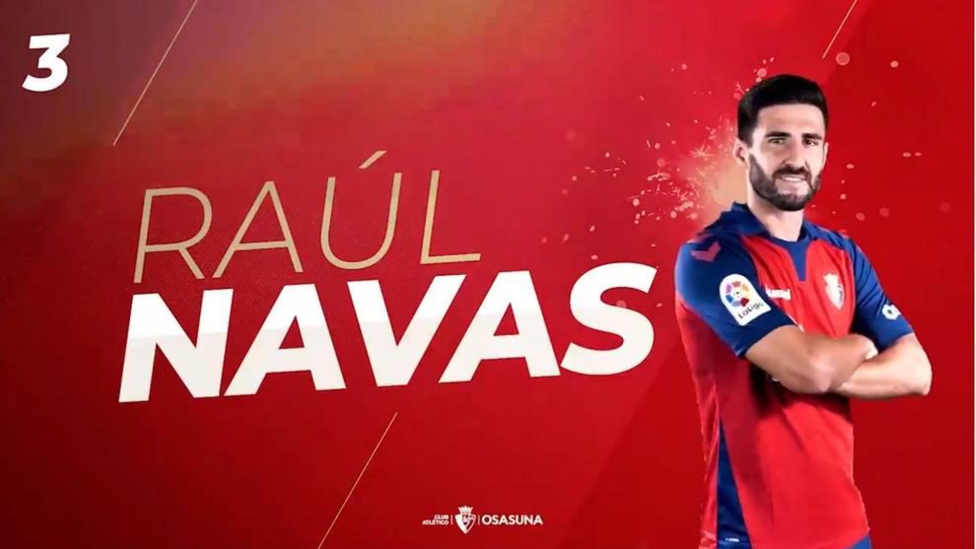 Raúl Navas, principal novedad en el regreso de Osasuna