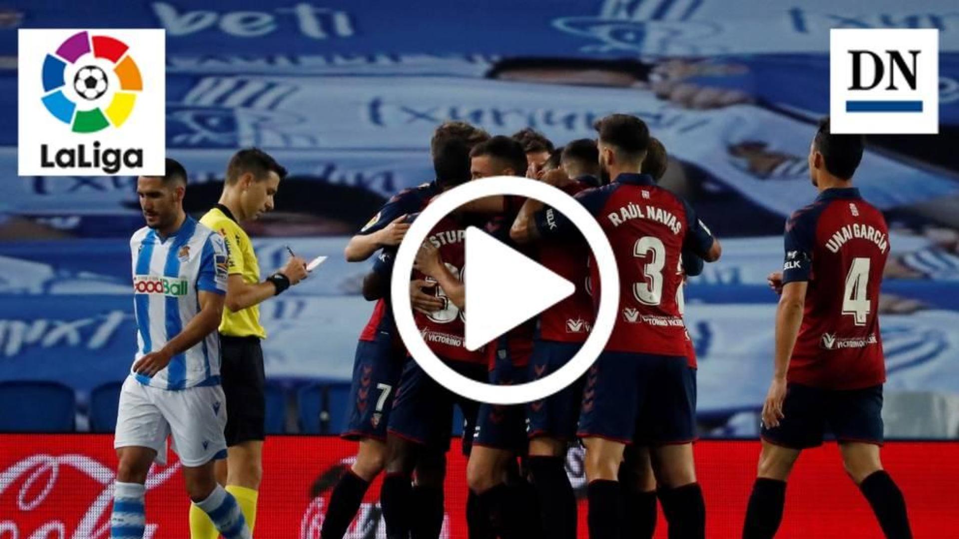 Resumen del Real Sociedad-Osasuna: gol de Adrián
