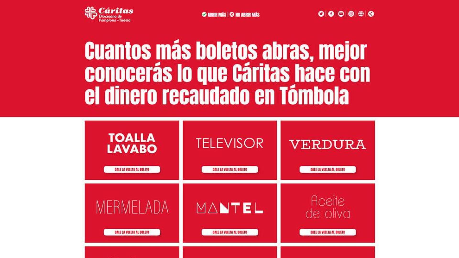 Cáritas lanza boletos solidarios para ayudar a familiar en situación difícil