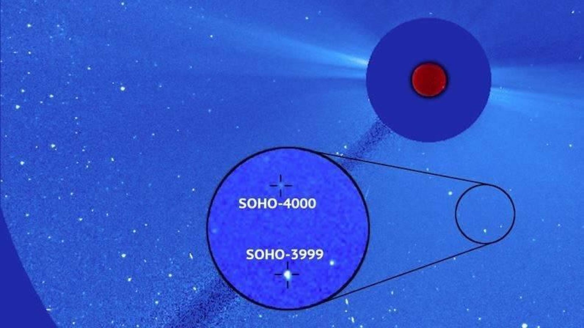 Descubierto el cometa número 4.000 por el observatorio solar SOHO