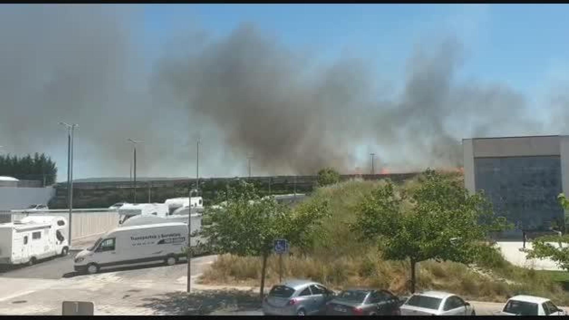 Vídeo de un incendio forestal en Sarriguren