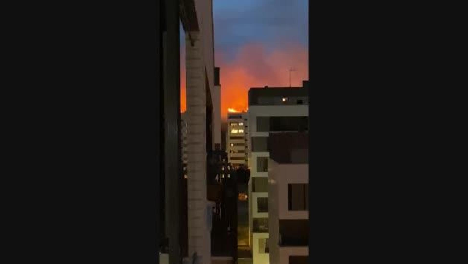 Vídeo de un incendio en Mendillorri