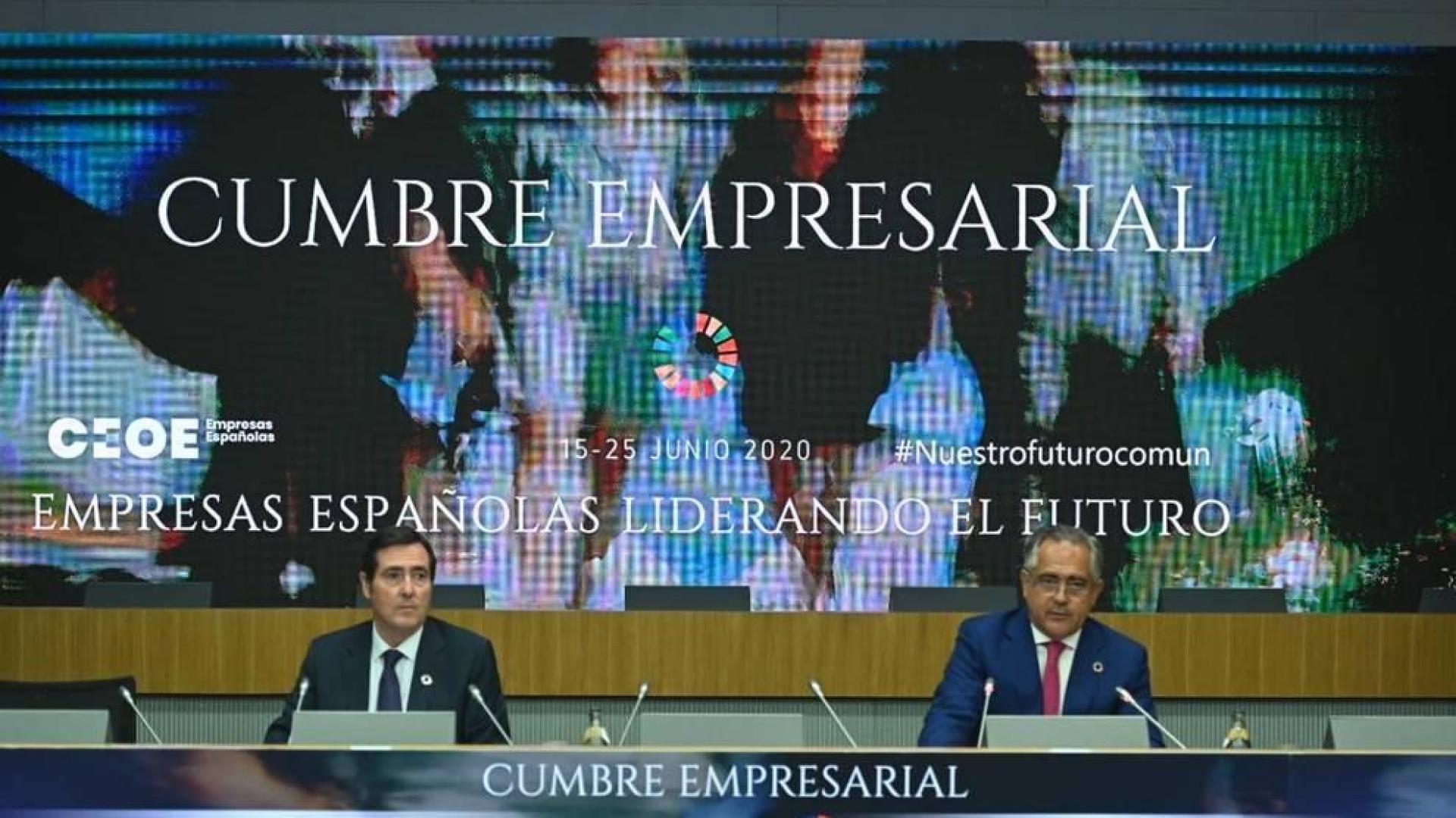 Antonio Garamendi, presidente de la CEOE, y Juan Miguel Sucunza, presidente de la CEN.