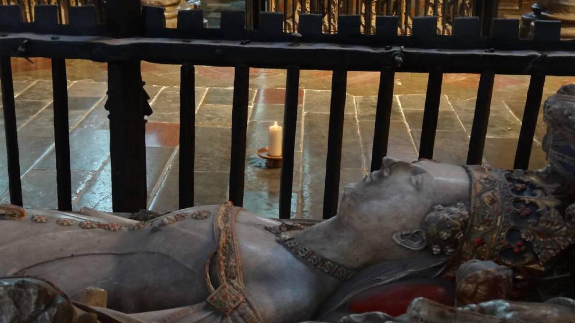 La tumba de Juana y Enrique IV en Canterbury.