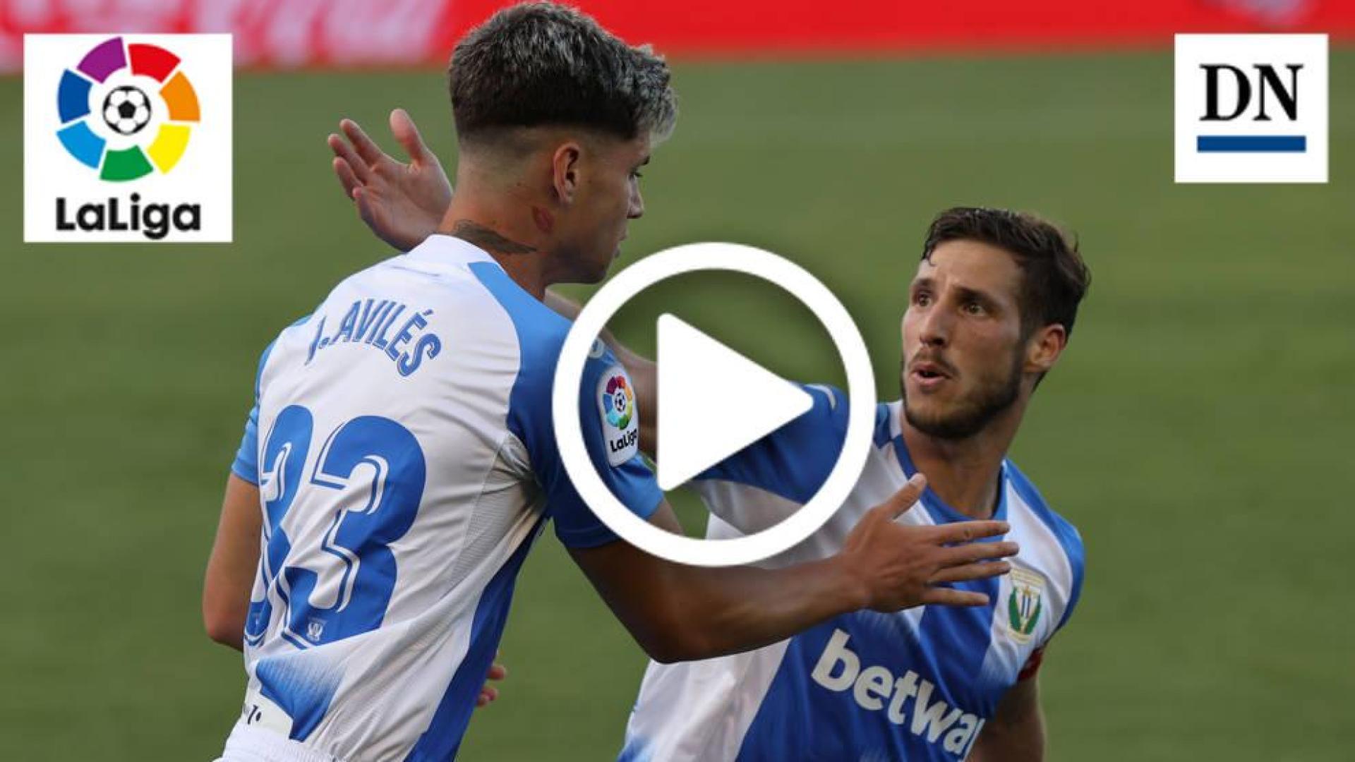 Resumen del Osasuna-Leganés: gol de Avilés (1-1)