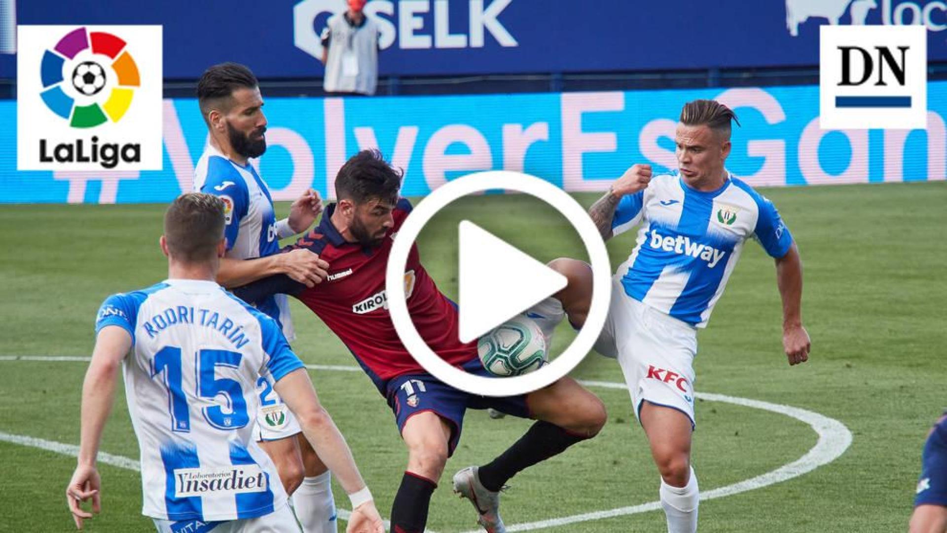 Resumen del Osasuna-Leganés en vídeo