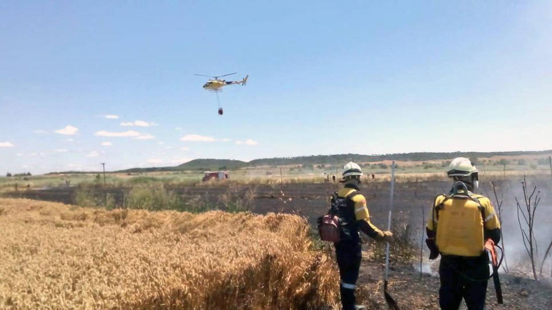 Extinguido el incendio forestal declarado cerca de Mélida