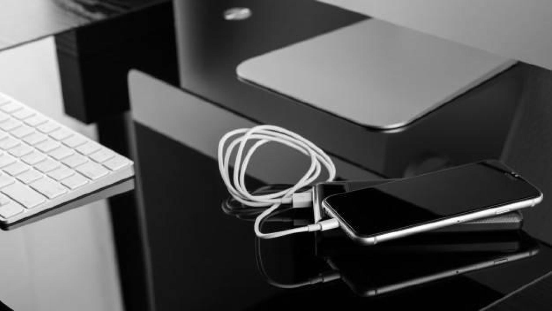 Imagen de un cargador de batería de Apple