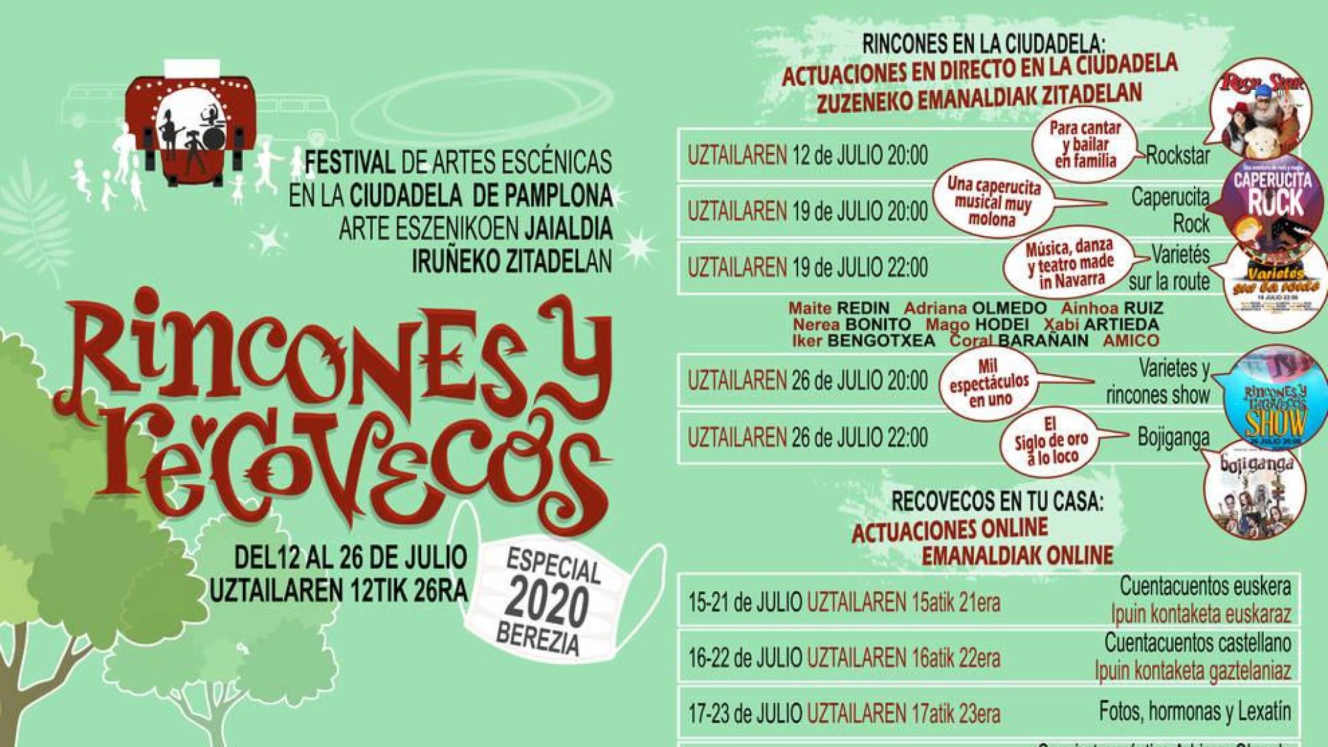 Cartel del programa del festival Rincones y Recovecos