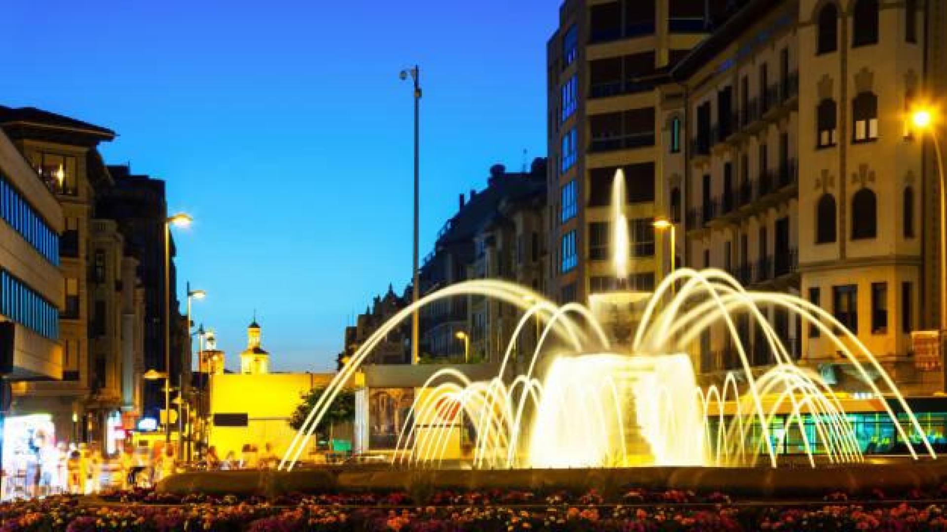 Imagen de un atardecer en Pamplona