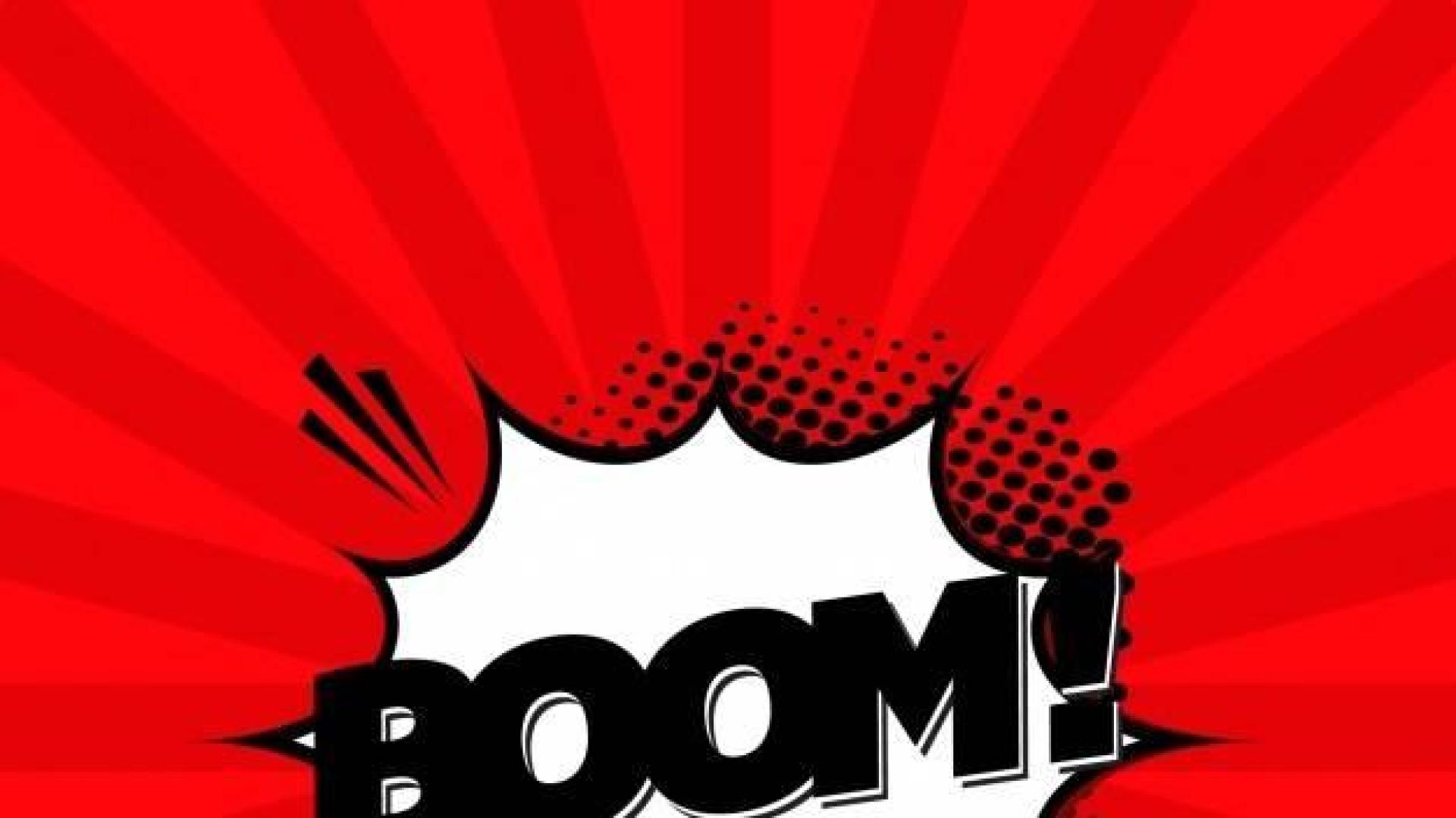 Imagen de un boom explosión