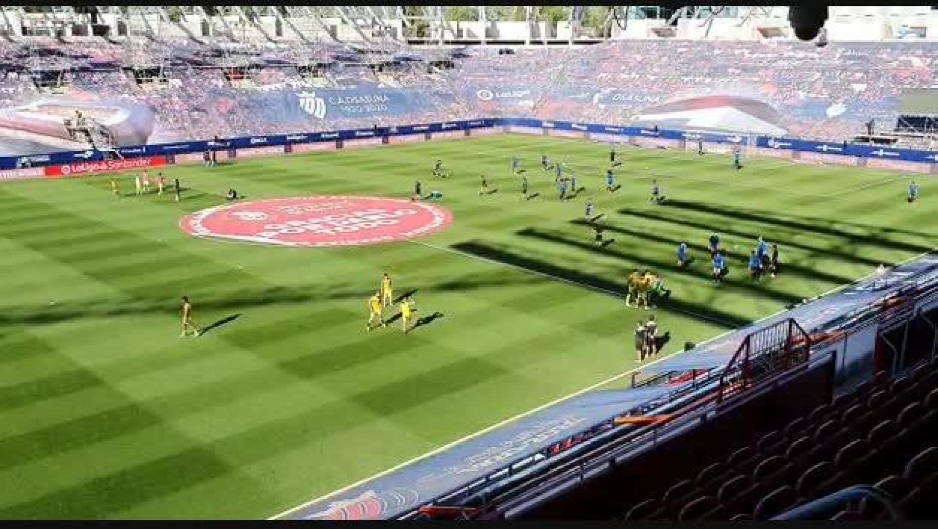 Video: calentamiento de Osasuna y Getafe en El Sadar