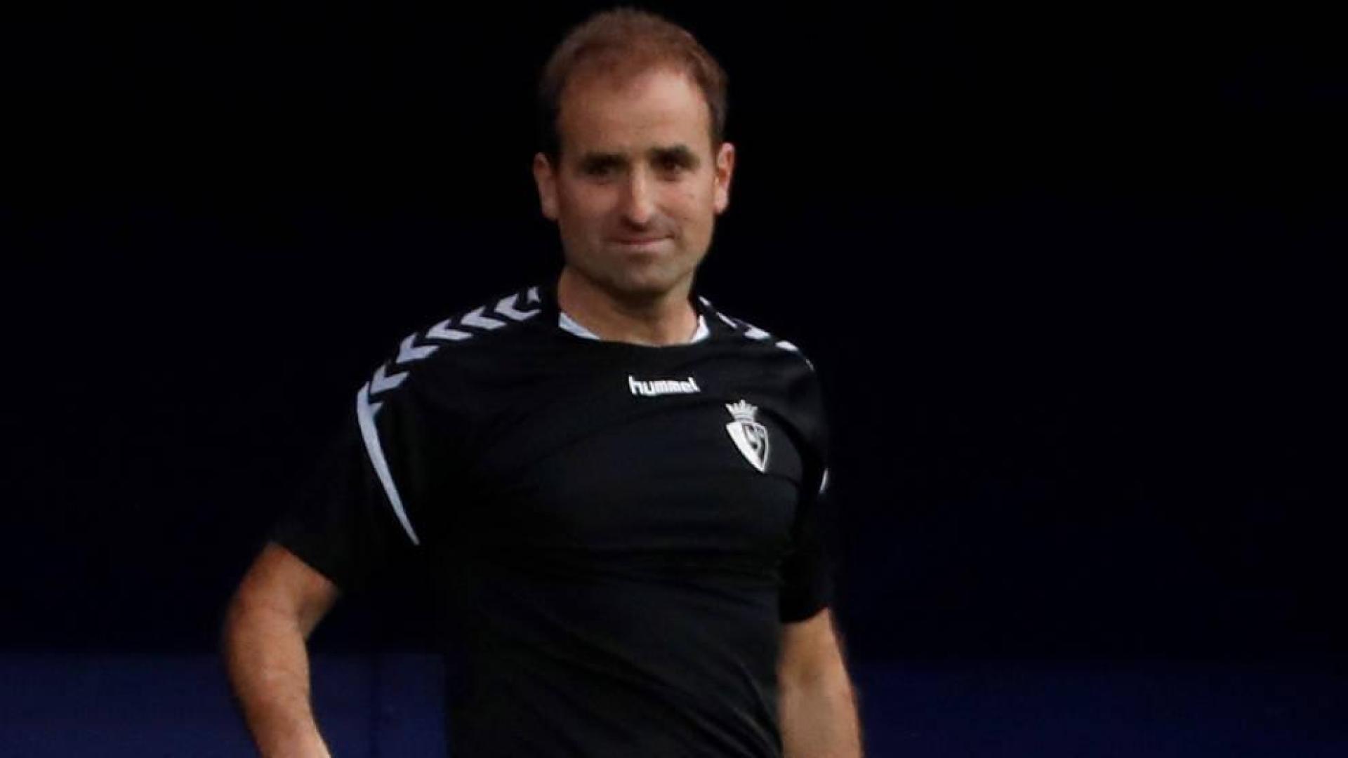 Jagoba Arrasate, en el banquillo durante el partido frente al Eibar.