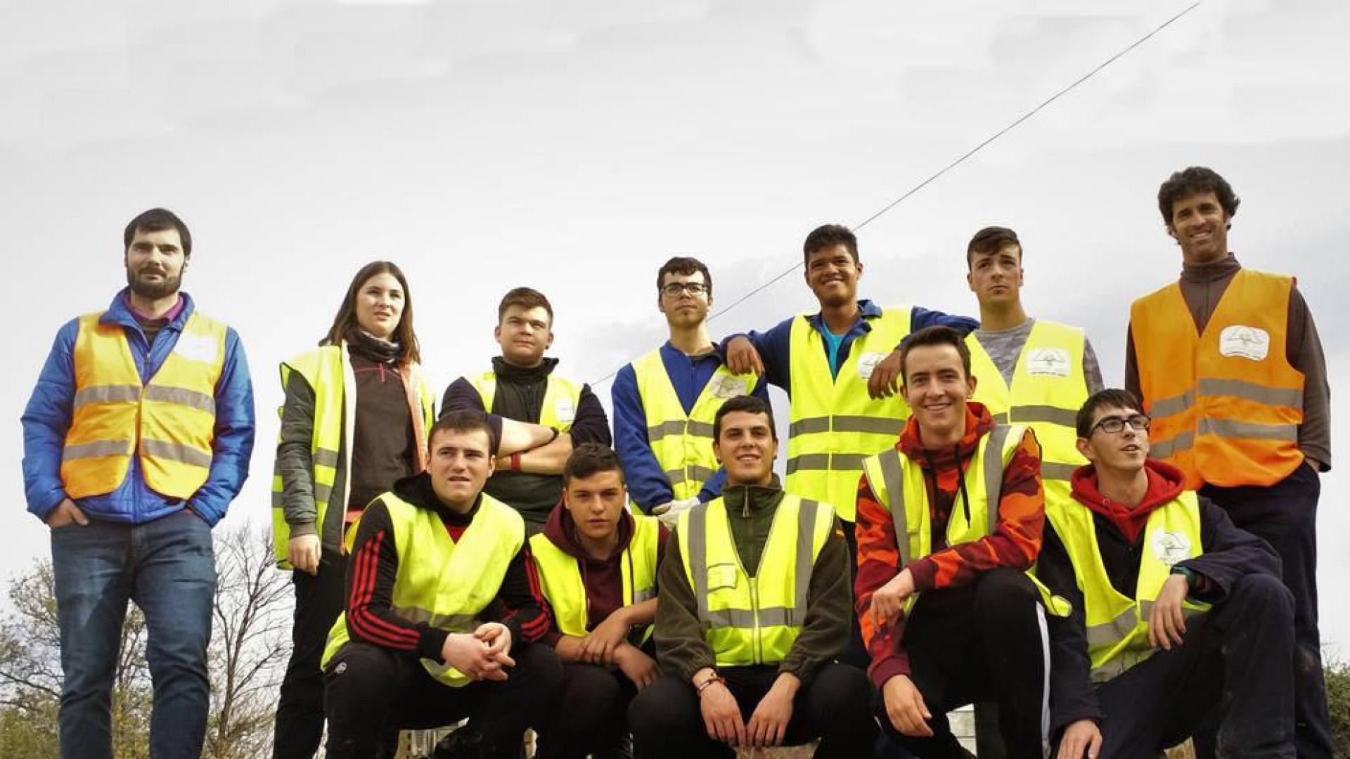 Los alumnos encargados de los huertos sociales de Peralta.