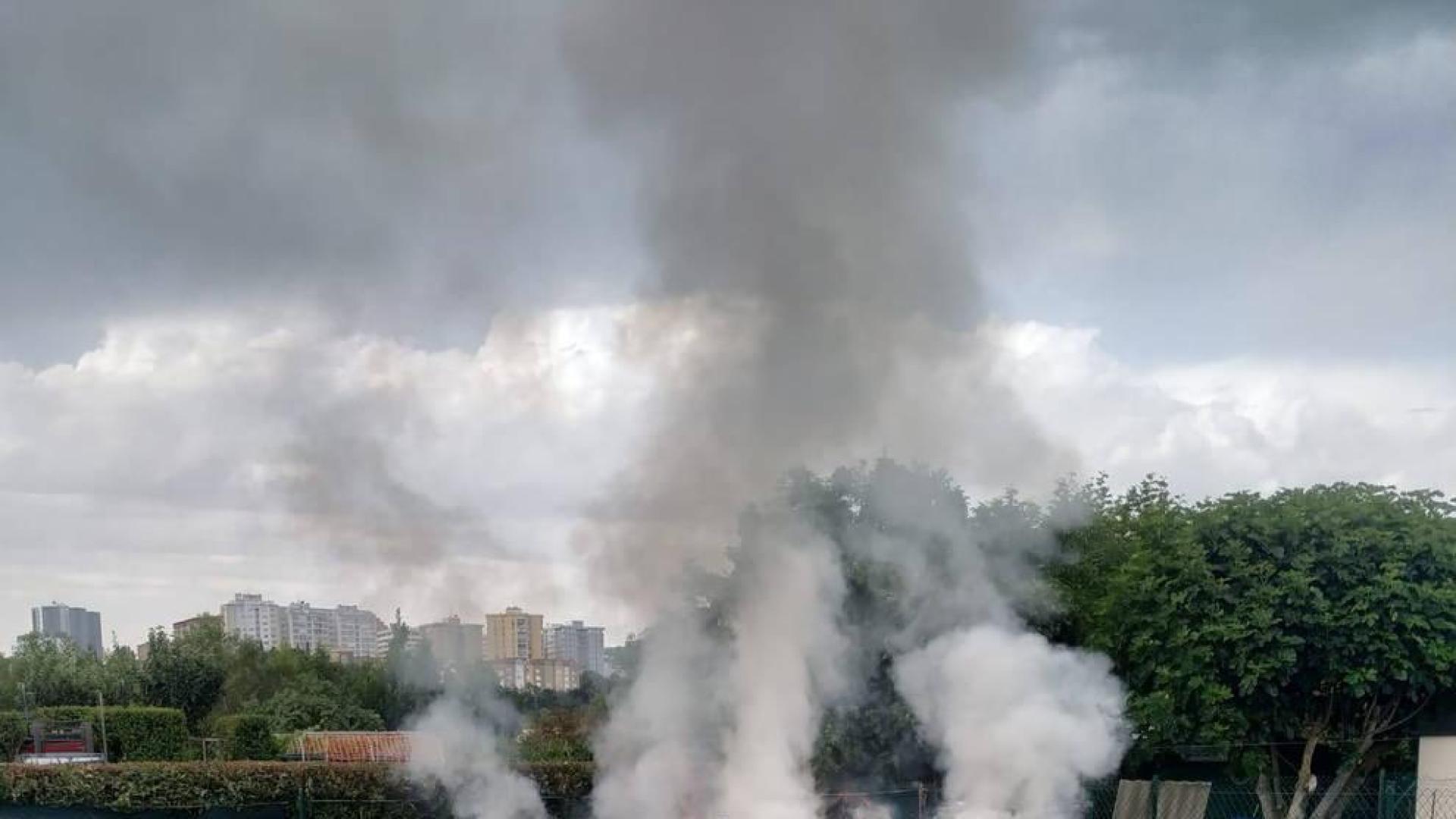 Provoca un incendio al hacer fuego en una huerta de Miluze