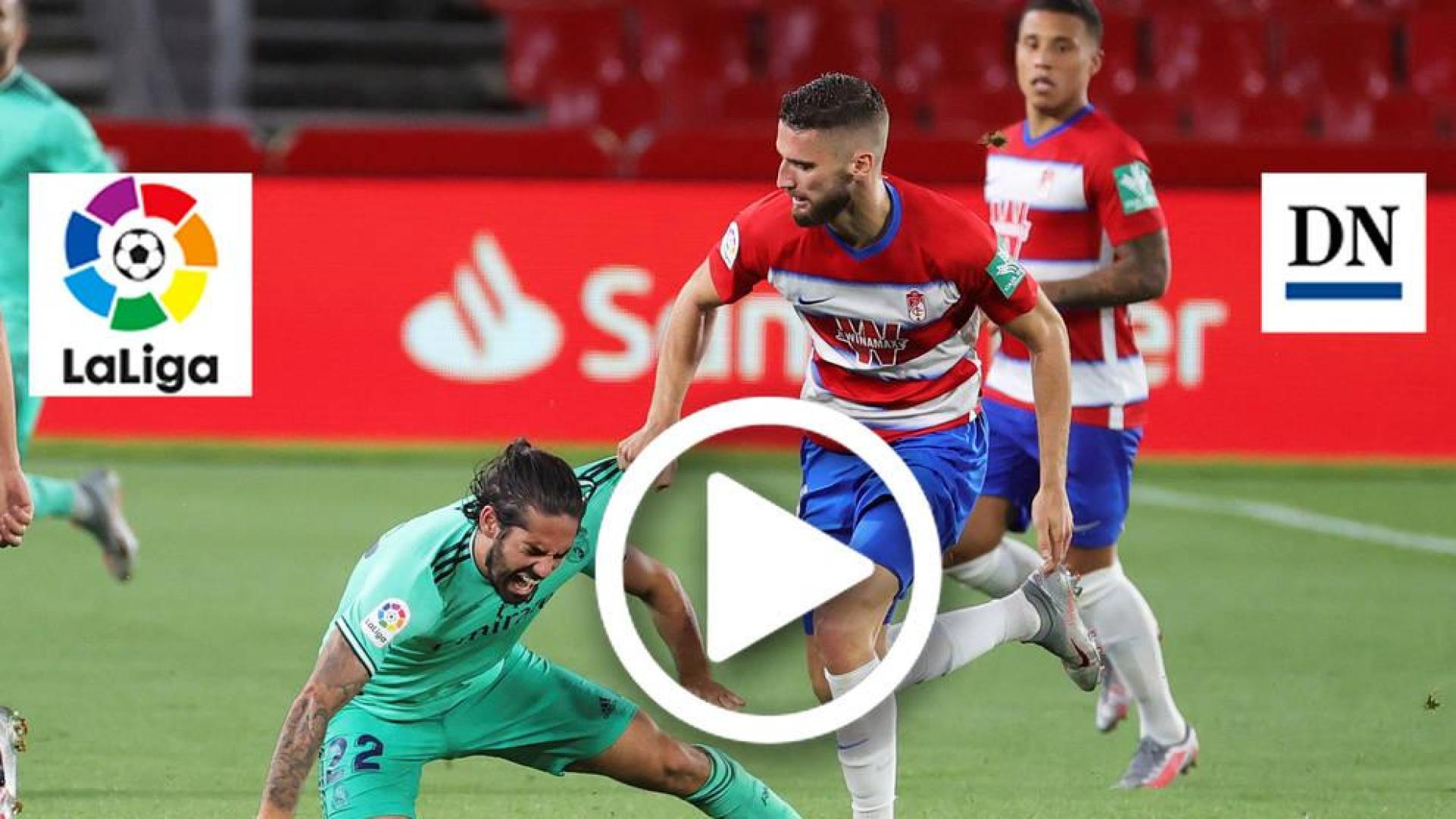 Resumen del Granada 2-1 Real Madrid en vídeo