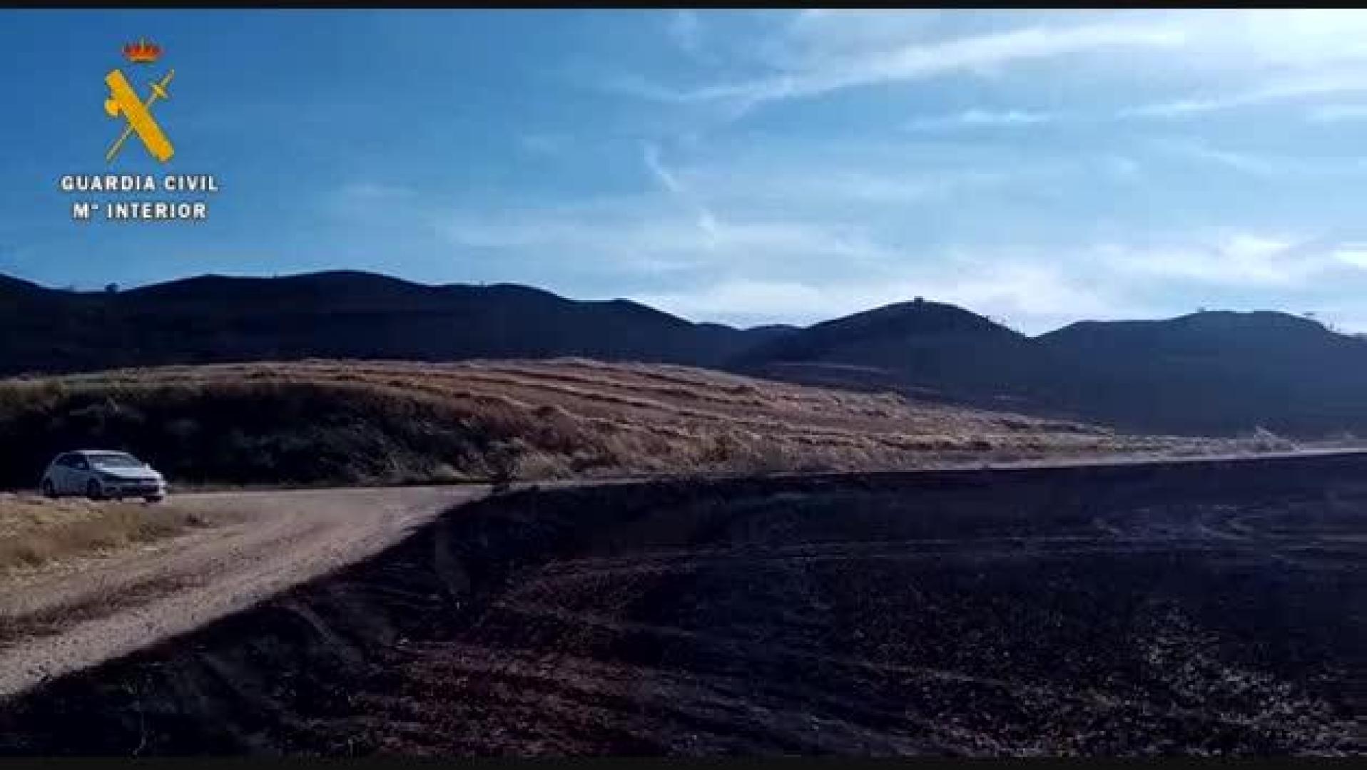 Vídeo de un incendio forestal cerca de Los Arcos