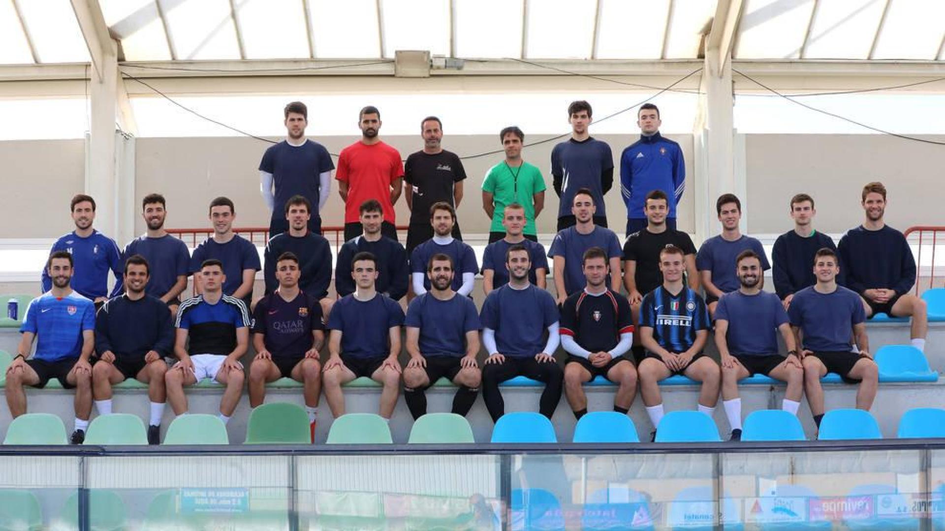 El San Juan, equipo que dirige Alfredo Ibero 'Bebeto', ha preferido no trasladarse a Estella a entrenar y ha realizado las sesiones de esta semana en su campo.