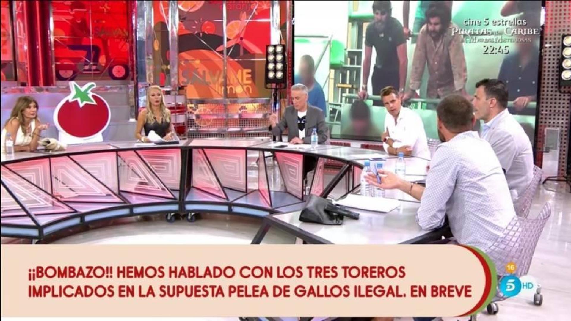 El programa 'Sálvame', durante la emisión de este miércoles