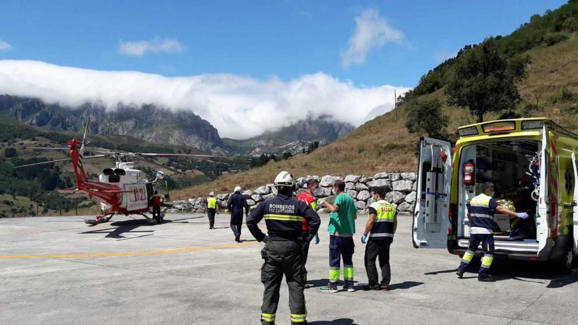 Rescatado un pamplonés de 59 años que cayó por un talud de 15 metros