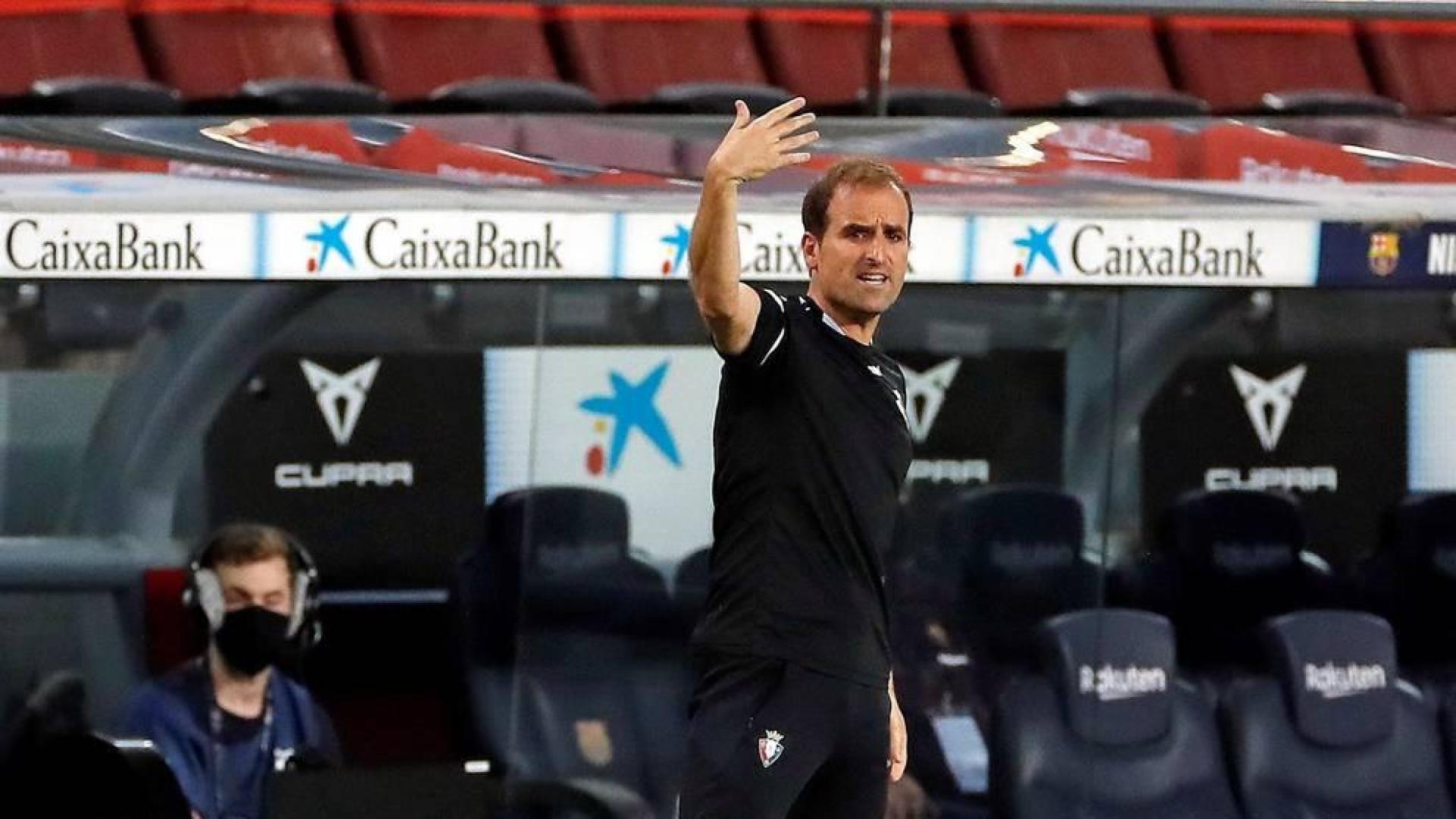 Jagoba Arrasate, en el Camp Nou.