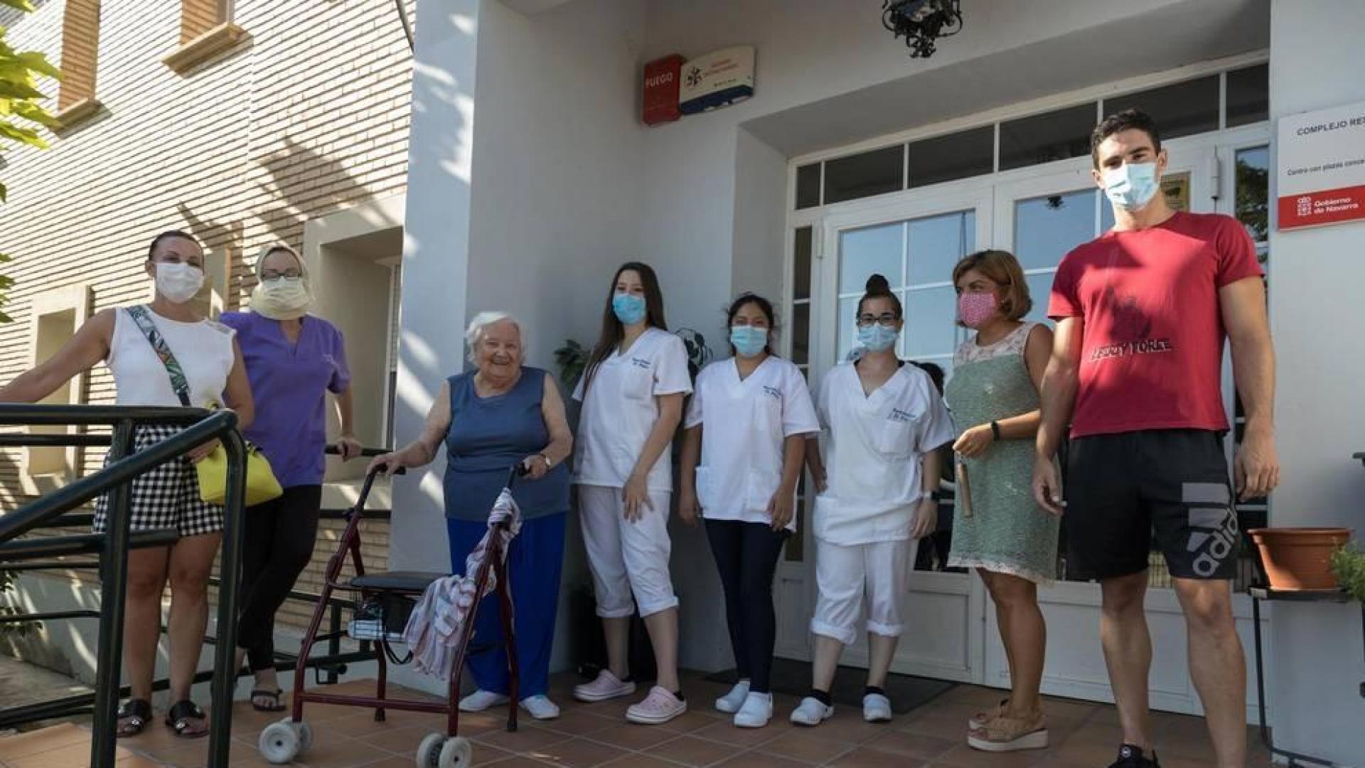 La residencia de Milagro, muro 'anticovid'
