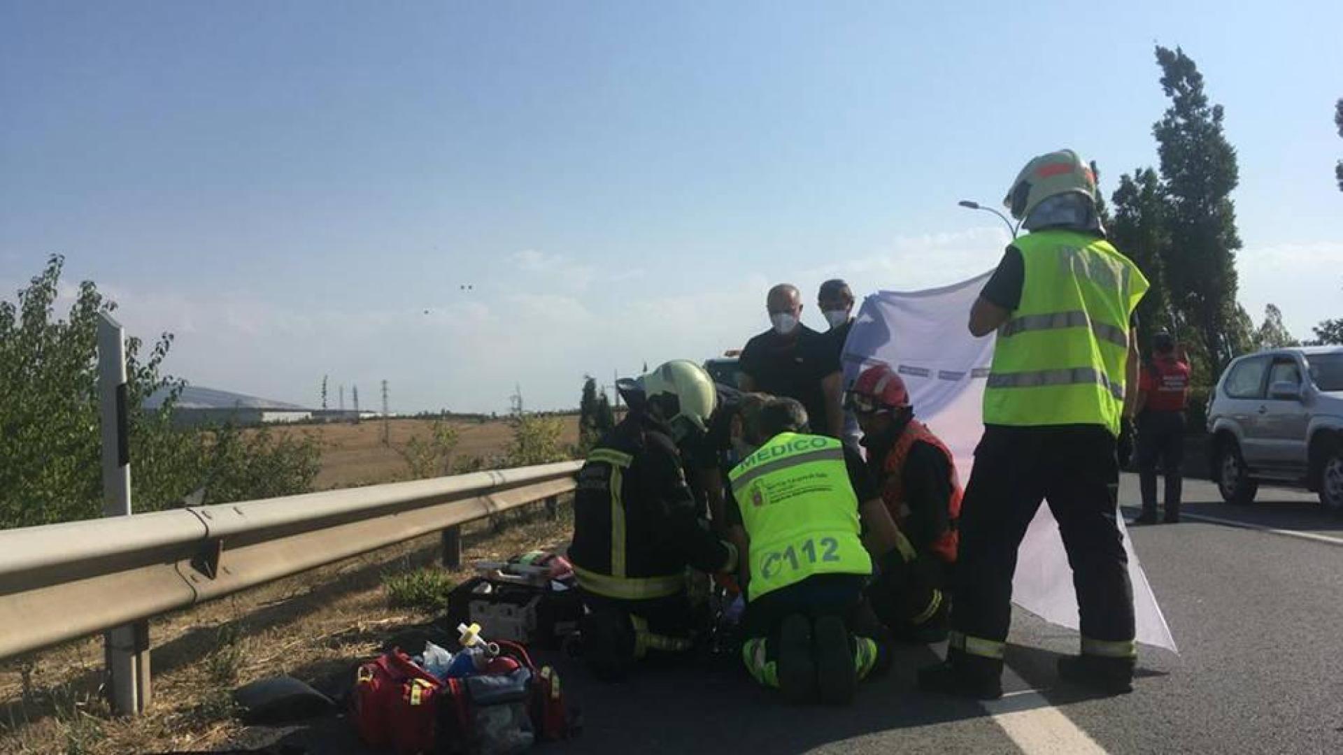 Herido grave tras ser arrollado por un camión en la PA-30 en Mutilva