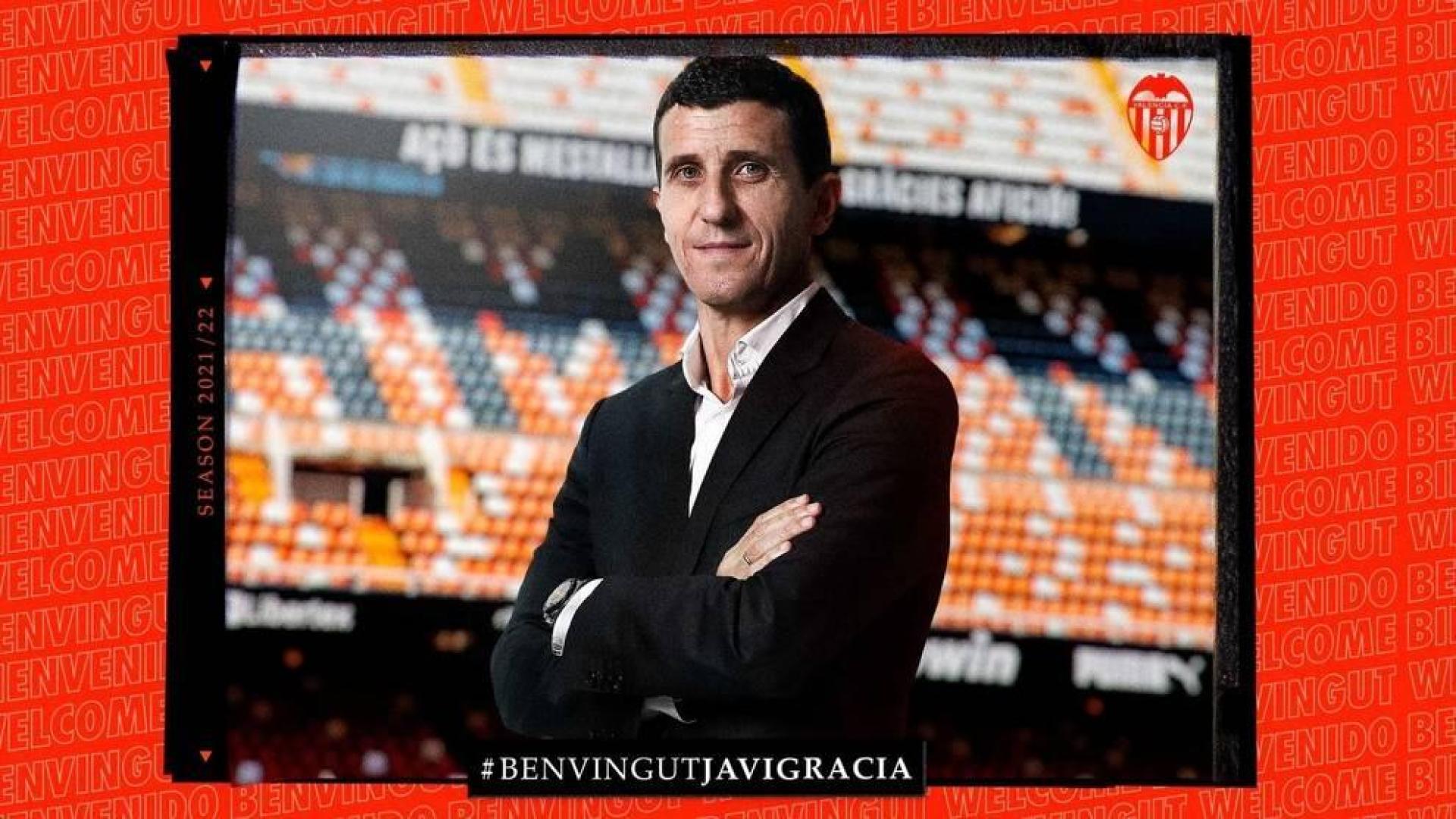 El Valencia hace oficial la llegada del exrojillo Javi Gracia a su banquillo