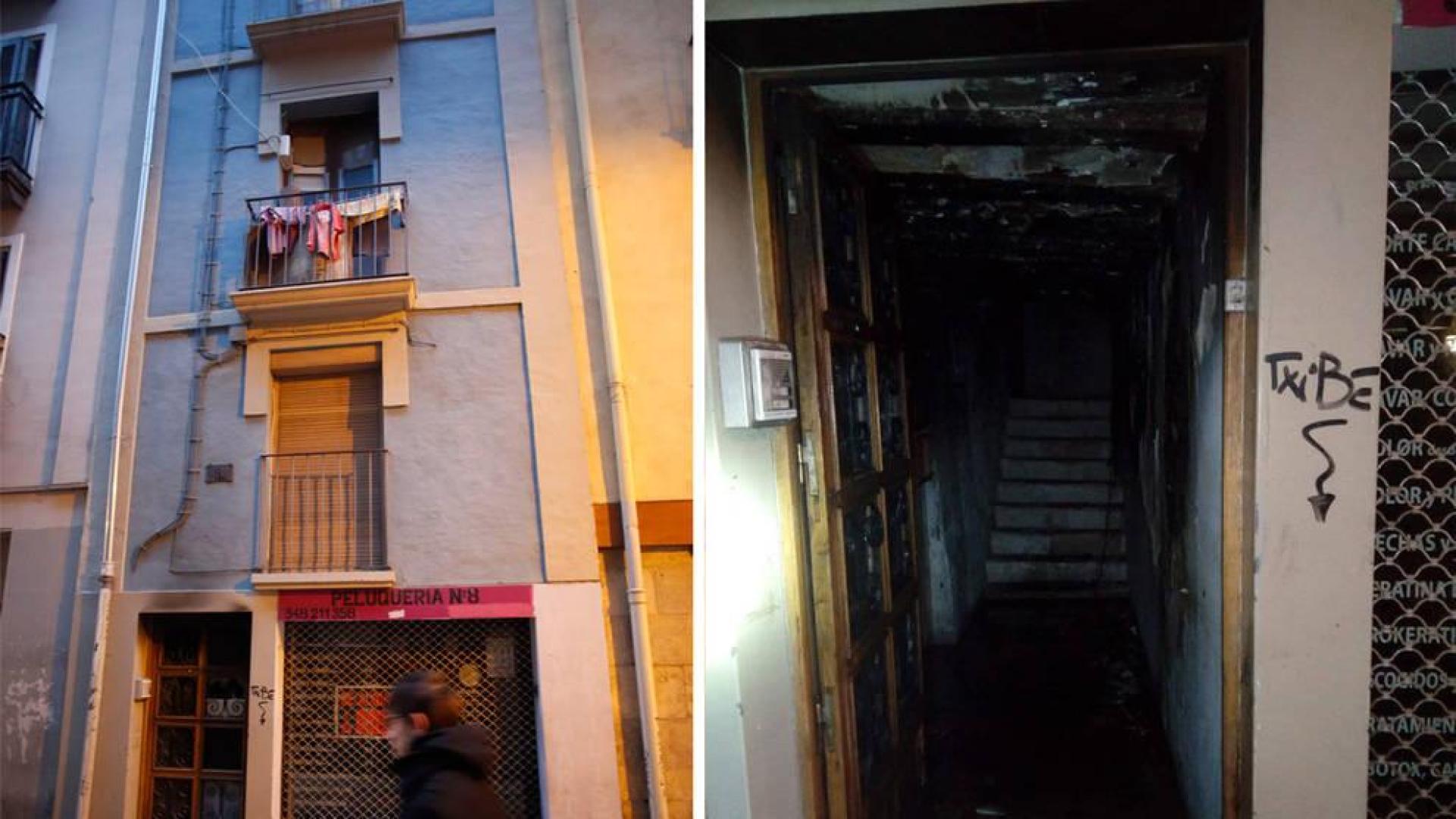 Detenido por provocar un incendio dentro de un portal en Pamplona