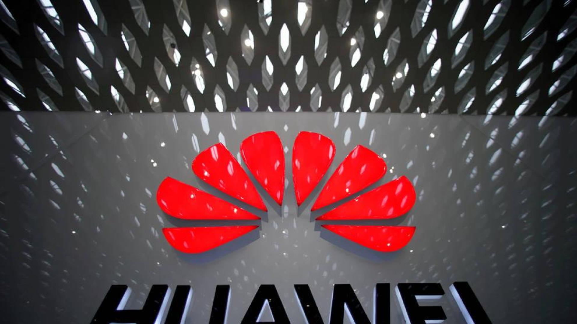 El logo de la compañía Huawei.
