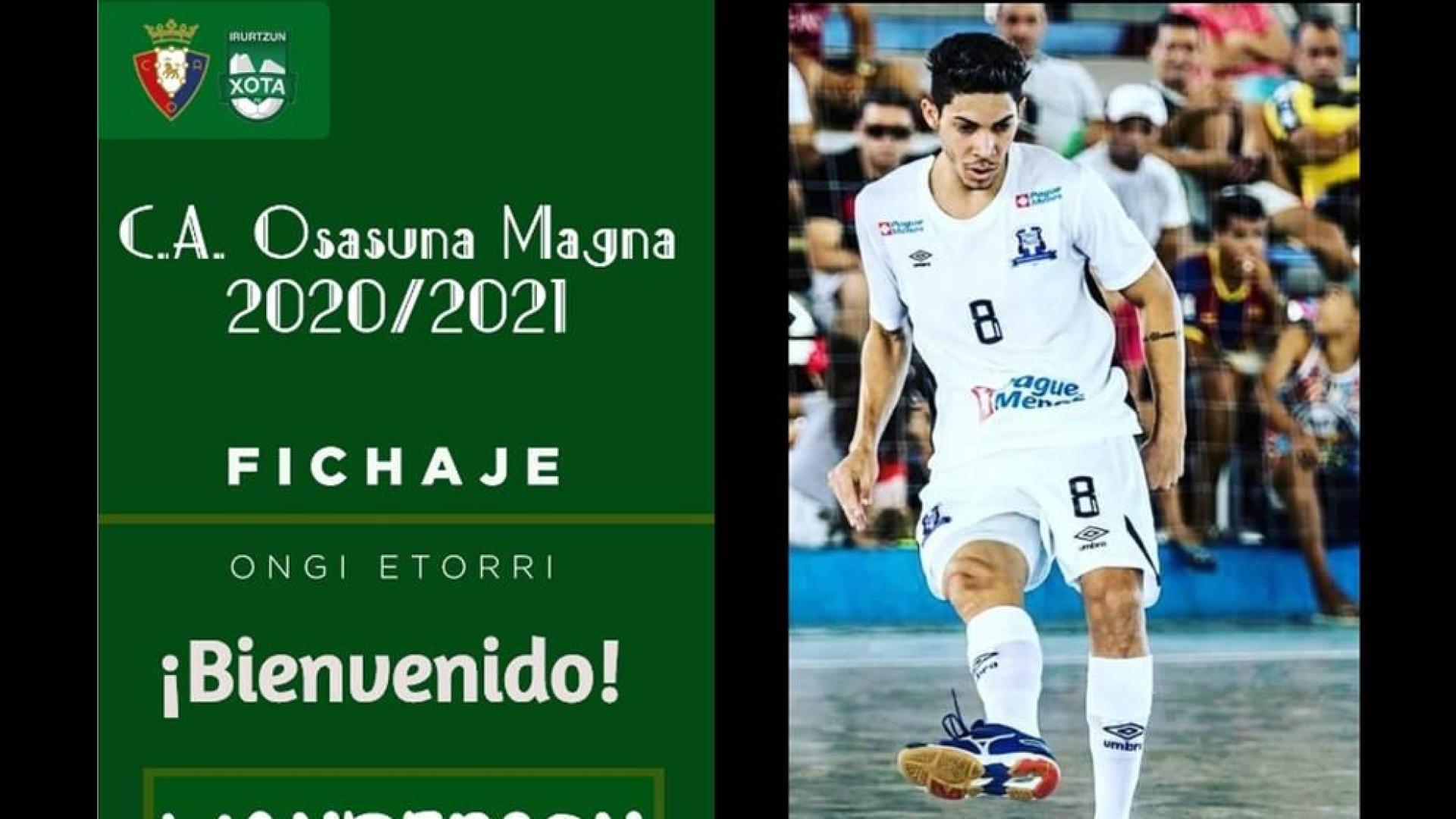 Anuncio del Osasuna Magna del fichaje de Wanderson.