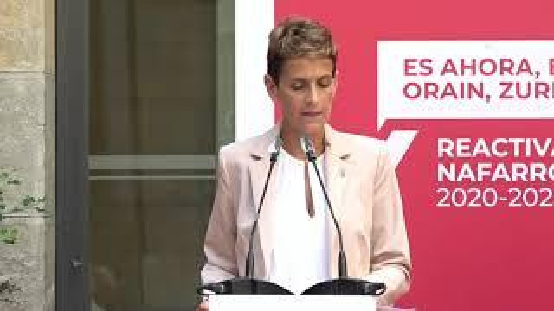 Vídeo: María Chivite presenta el Plan Reactivar Navarra
