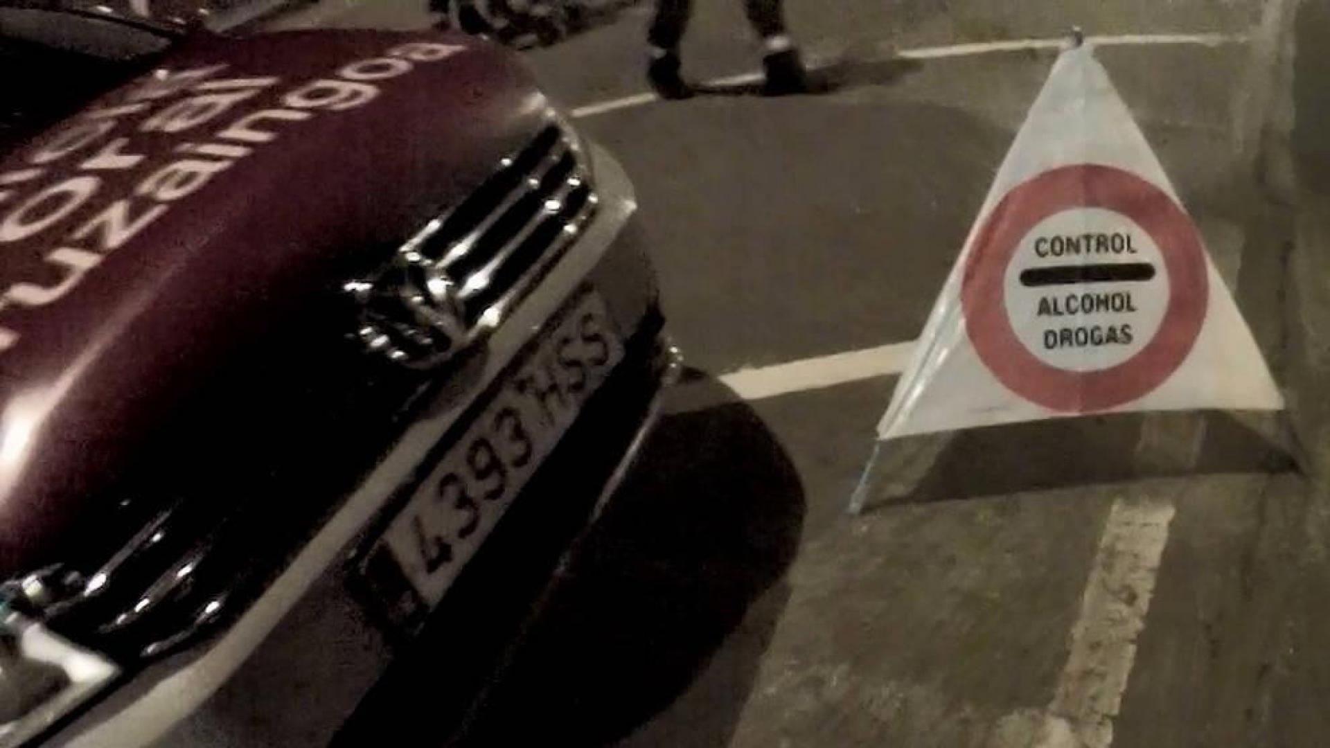 Policía Foral inmoviliza nueve coches tras positivos en alcohol y drogas