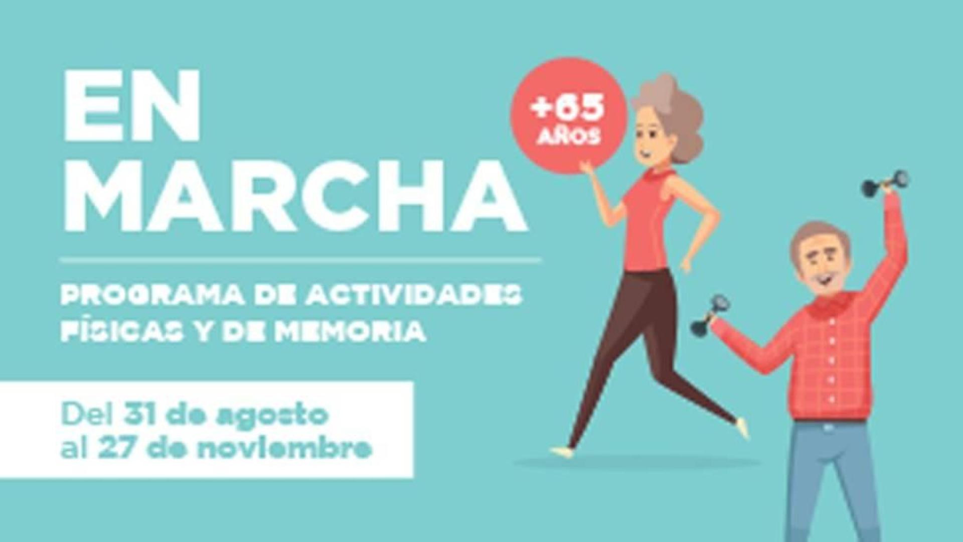 Abierta la inscripción para el programa 'En marcha', dirigido a mayores de 65 años