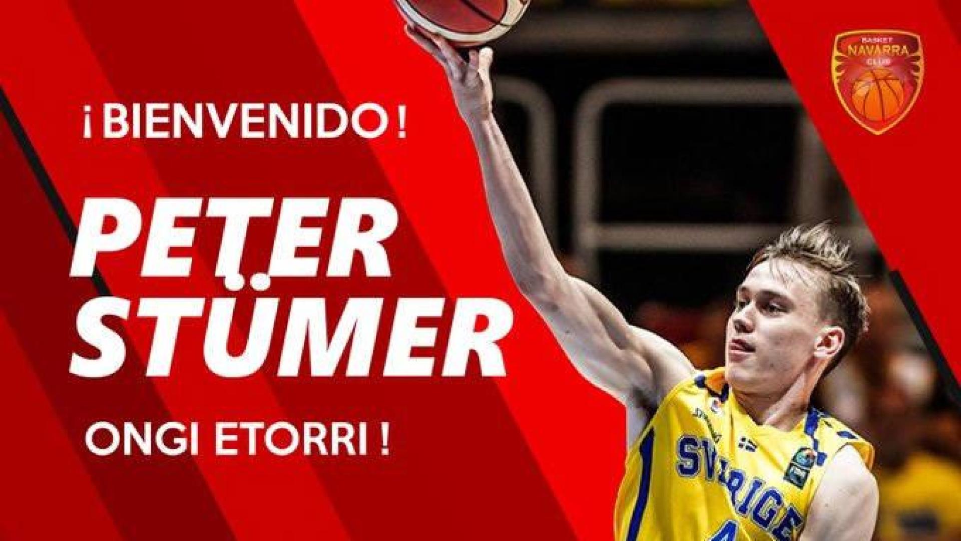 El Basket Navarra ficha al joven sueco Peter Stümer