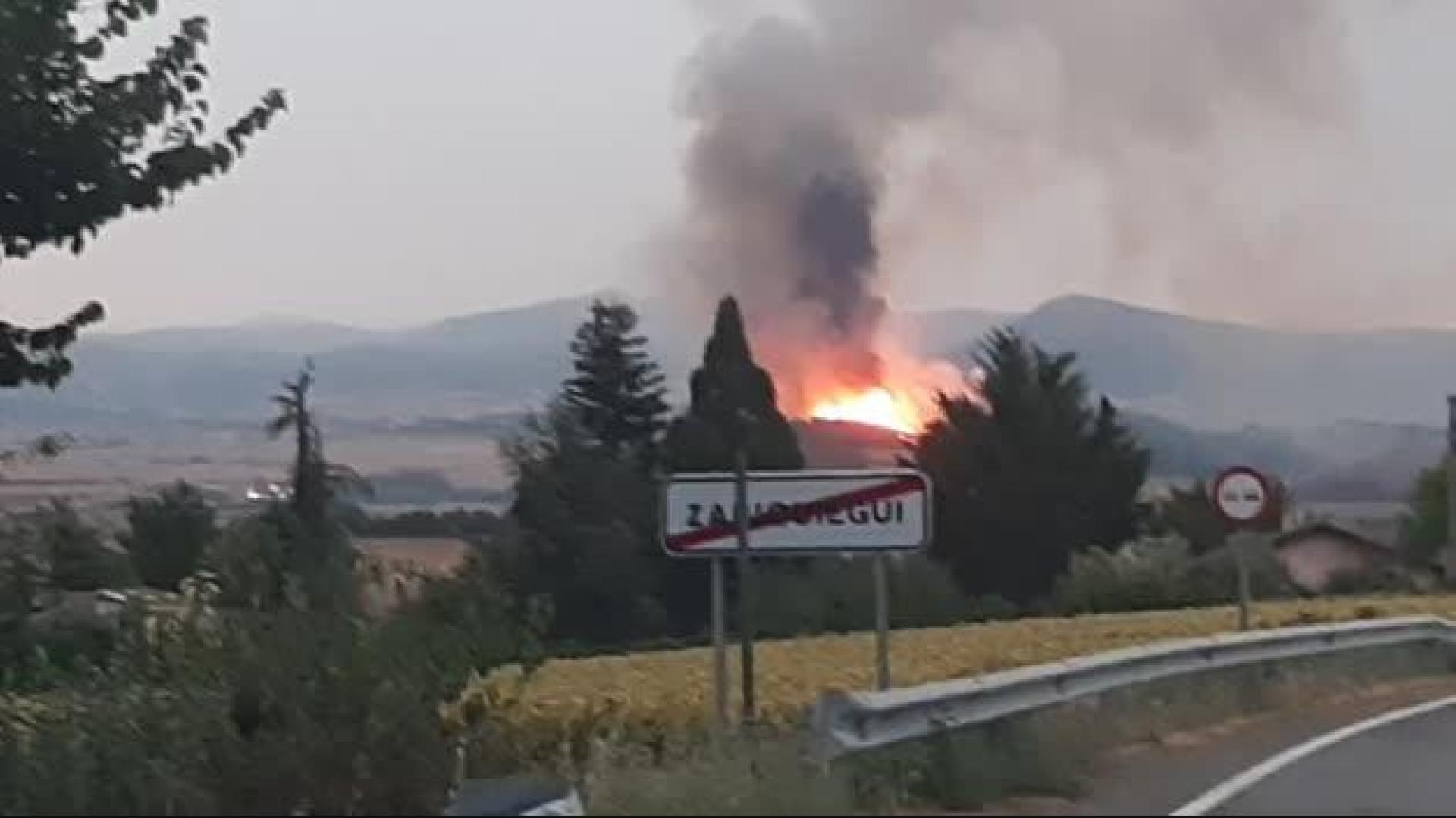 Incendio en Gazólaz
