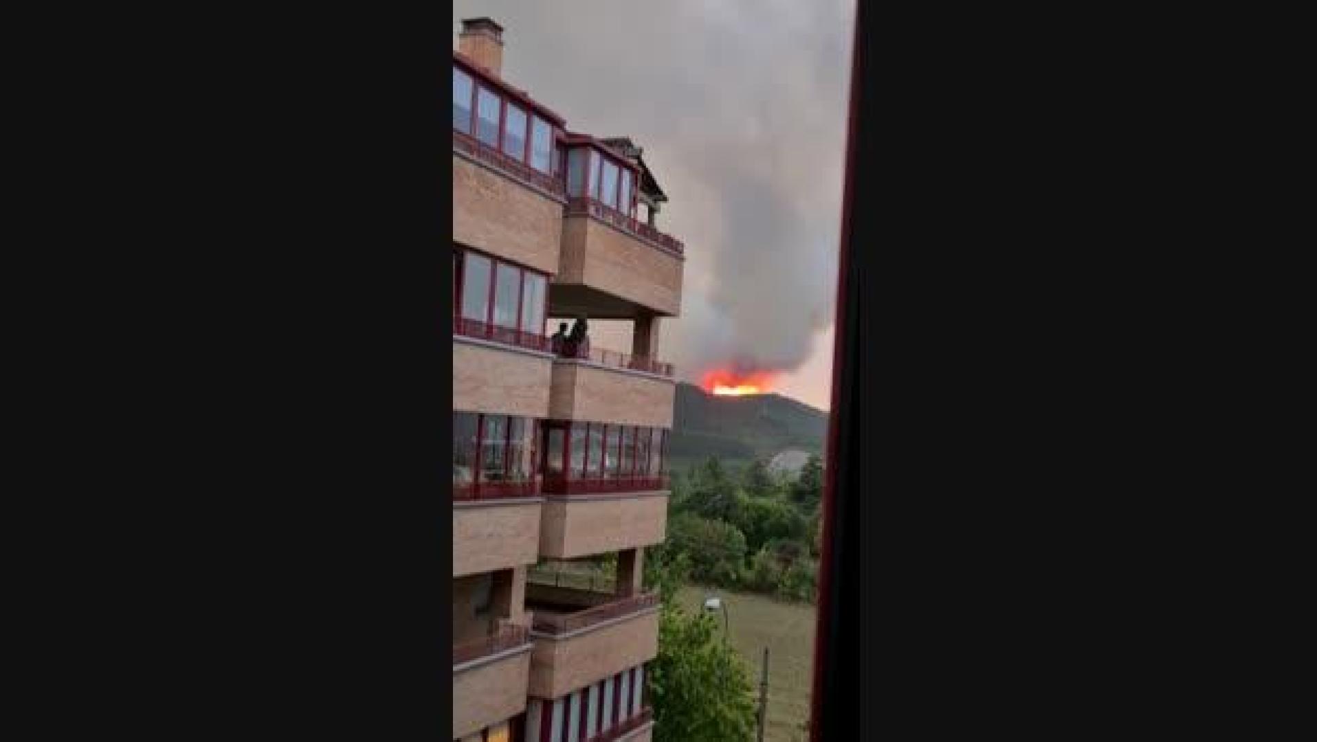 Incendio en Gazólaz causado por un rayo