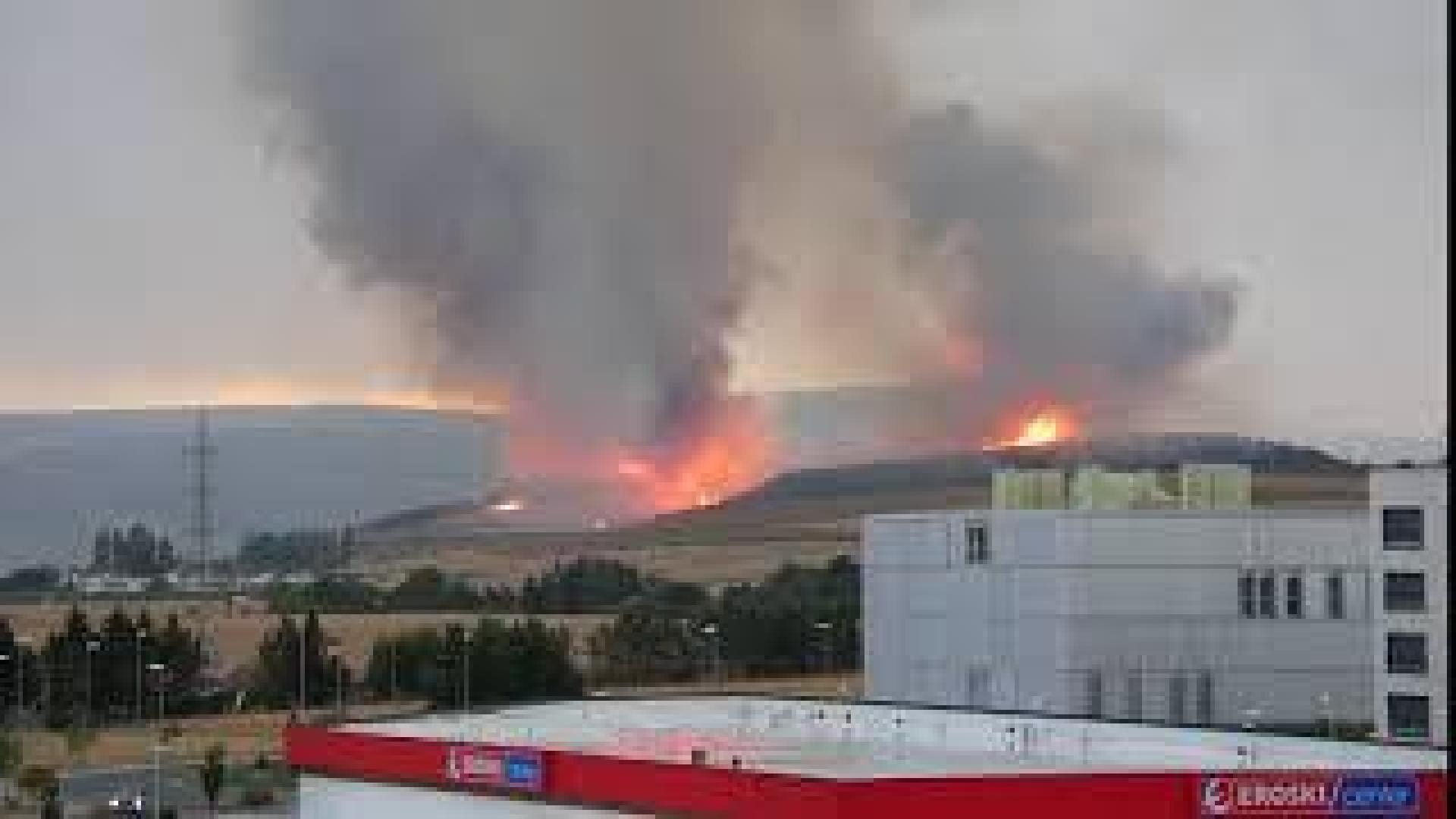 Incendio en Gazólaz causado por un rayo