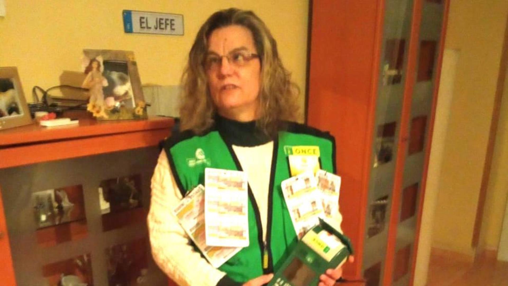 La vendedora de la ONCE Rosa Pinto, que vendió el boleto premiado.