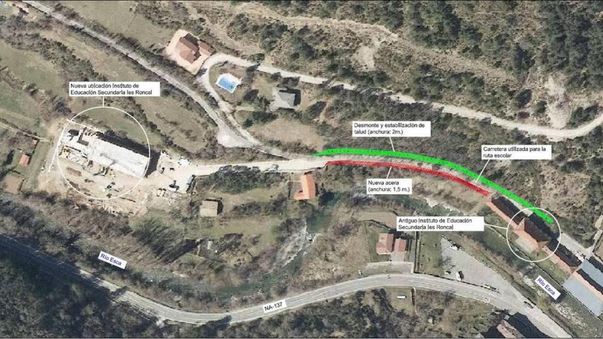 260.000€ para construir una vía de acceso al nuevo colegio de Roncal