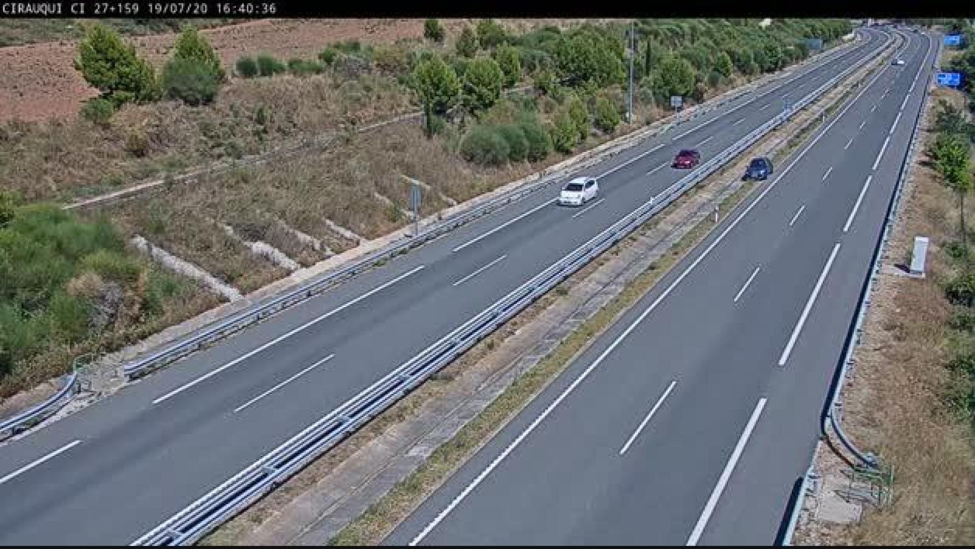 Momento del accidente causado por el conductor que circulaba en sentido contrario