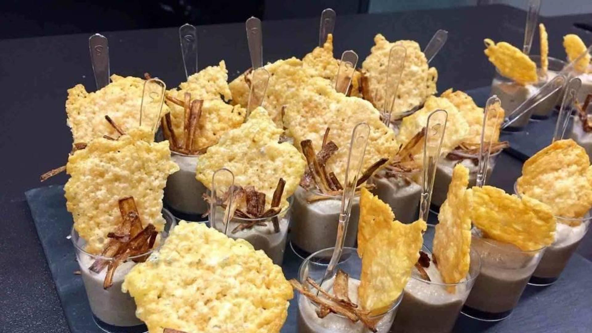 Crema de boletus con teja