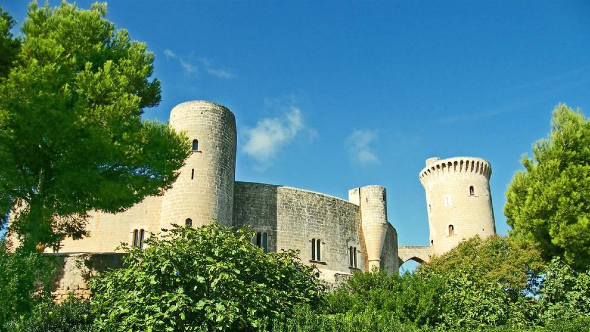 Vista parcial del Castillo de Bellver, en Palma de Mallorca