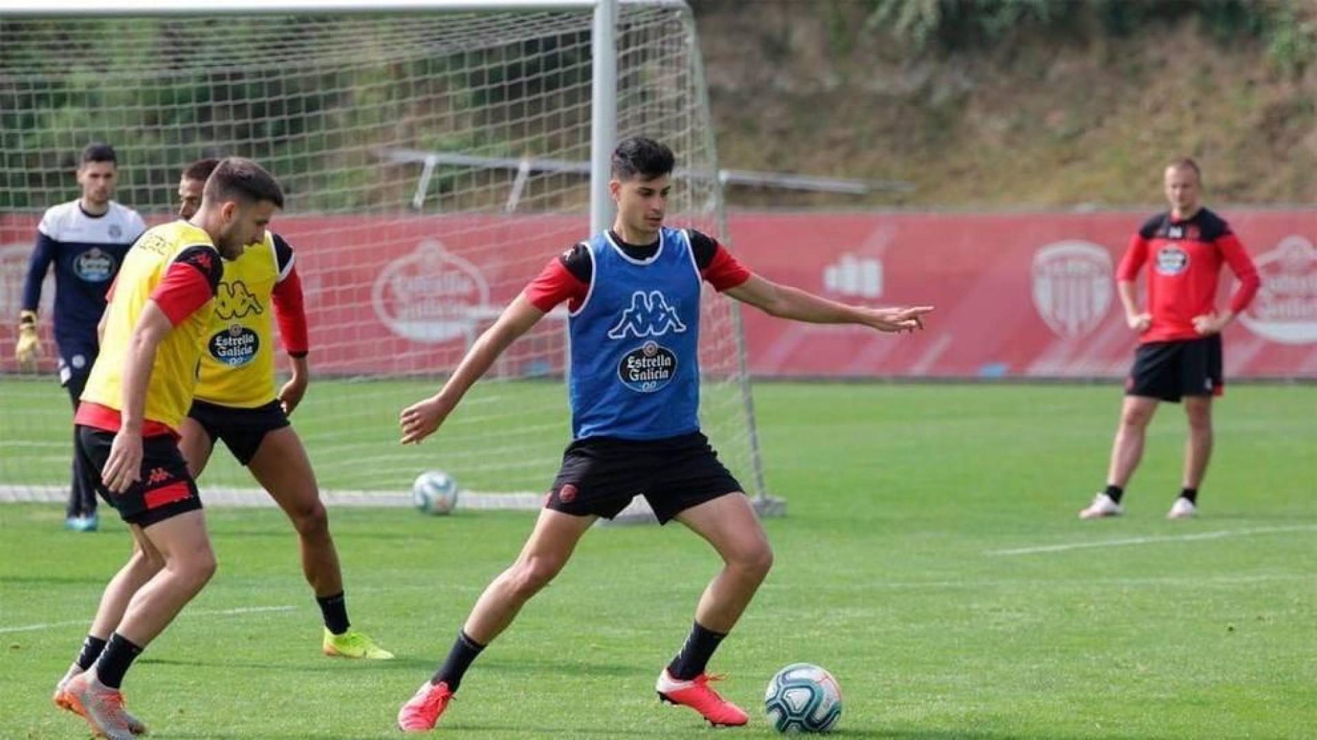 Jaume Grau, en una sesión con el Lugo.