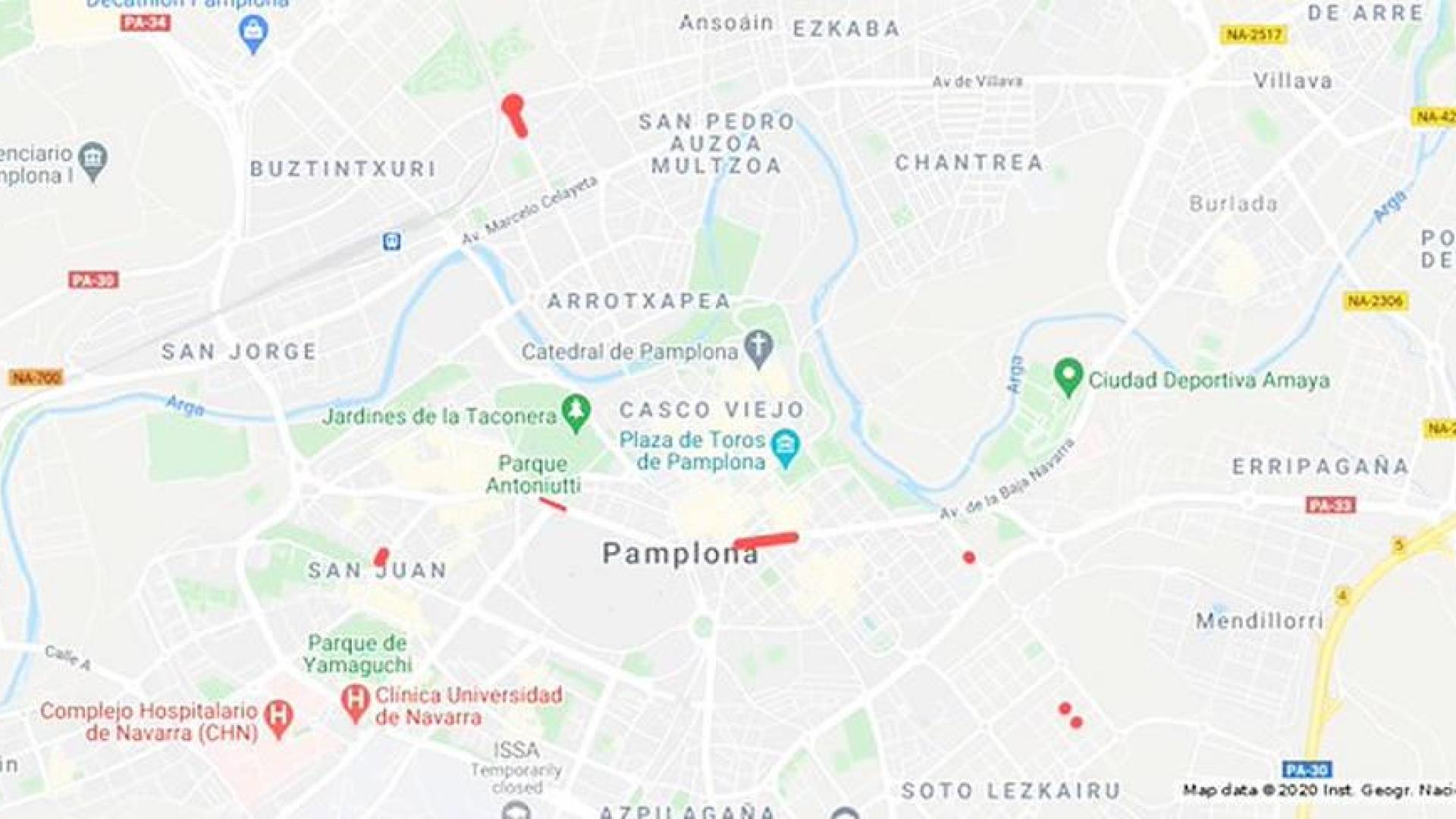 Estos son los cortes de tráfico de este miércoles en Pamplona