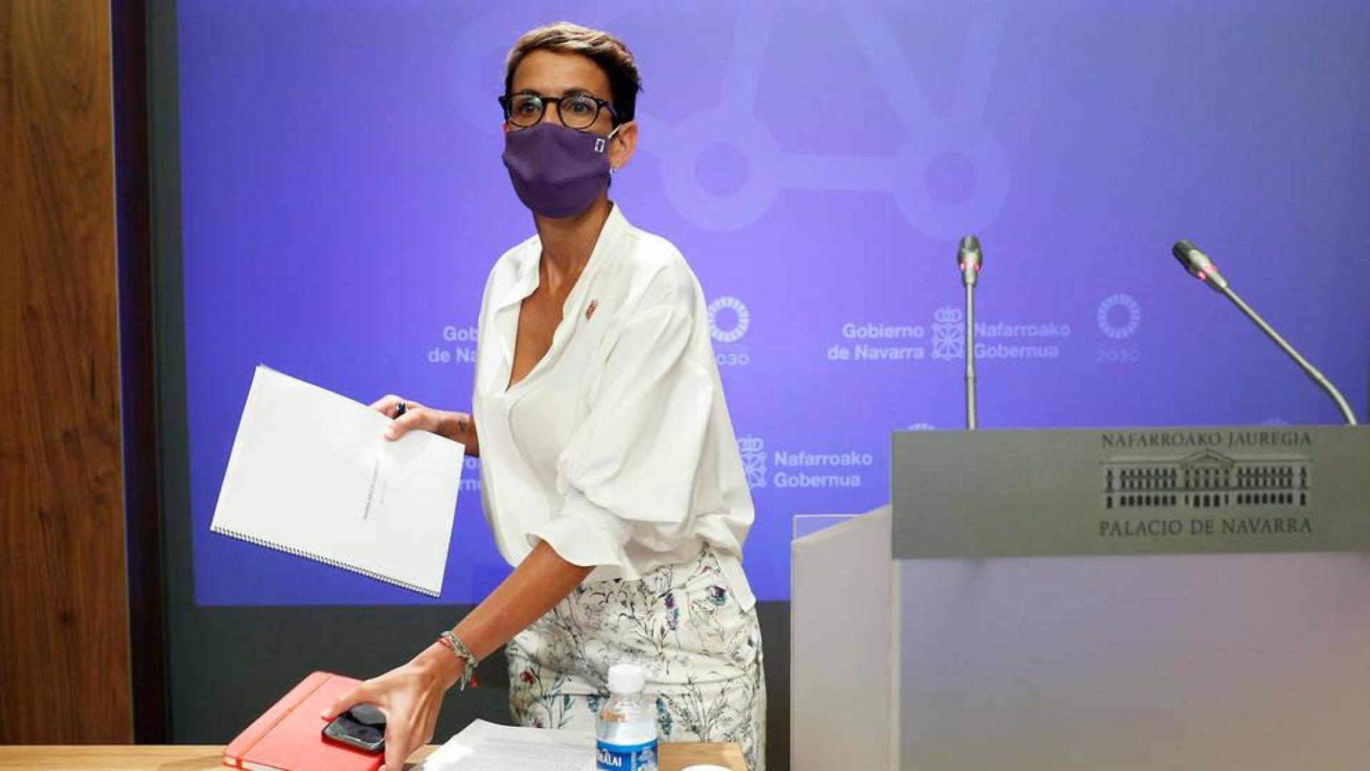 Chivite ve a Navarra "en muy buena posición" para combatir las consecuencias del coronavirus
