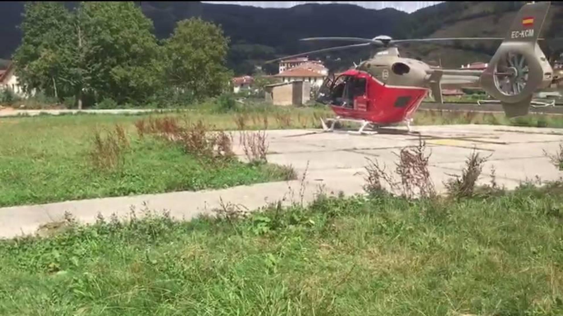 El herido ha sido evacuado en helicóptero.