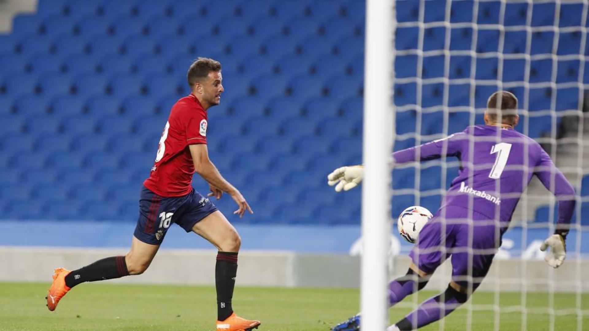 Juan Villar, en acción en el amistoso del pasado sábado en el Real Arena de San Sebastián.