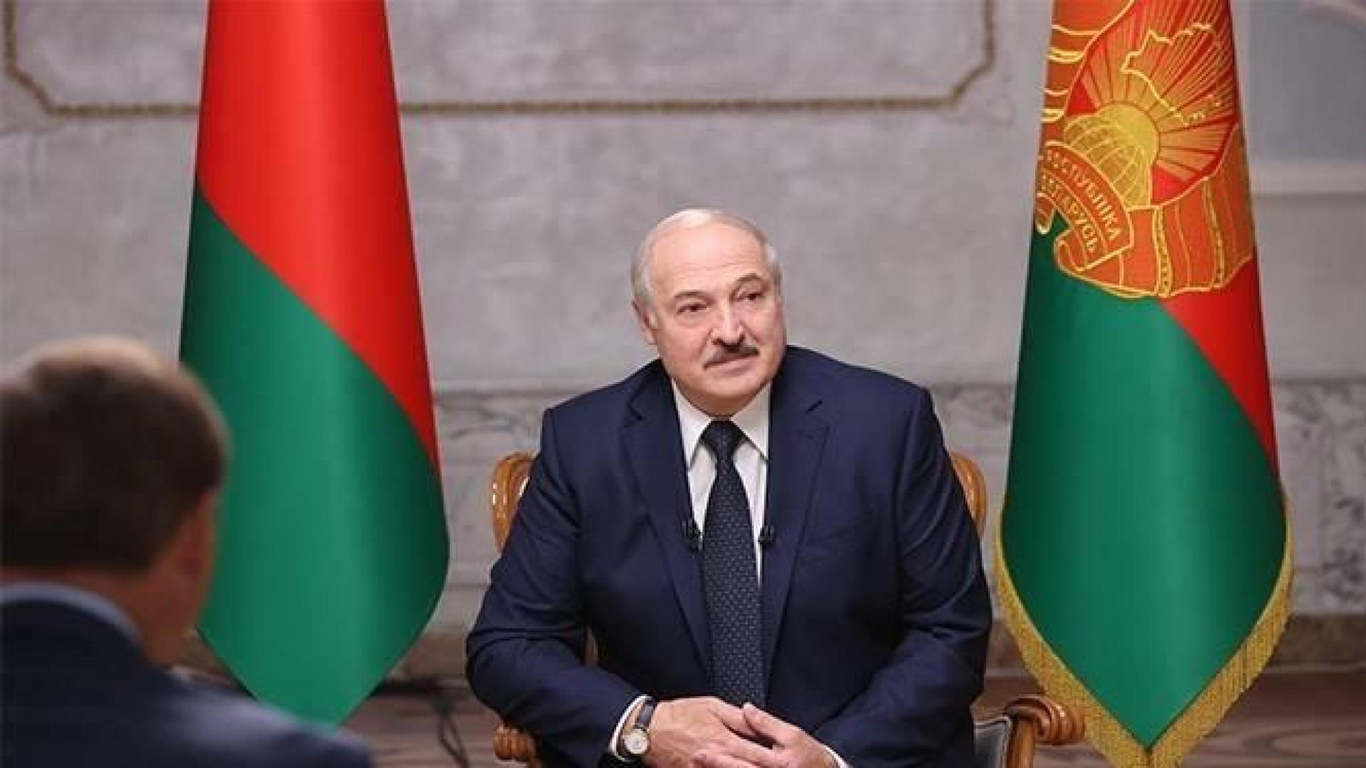 El presidente de Bielorrusia, Alexandr Lukashenko, en una entrevista con medios rusos